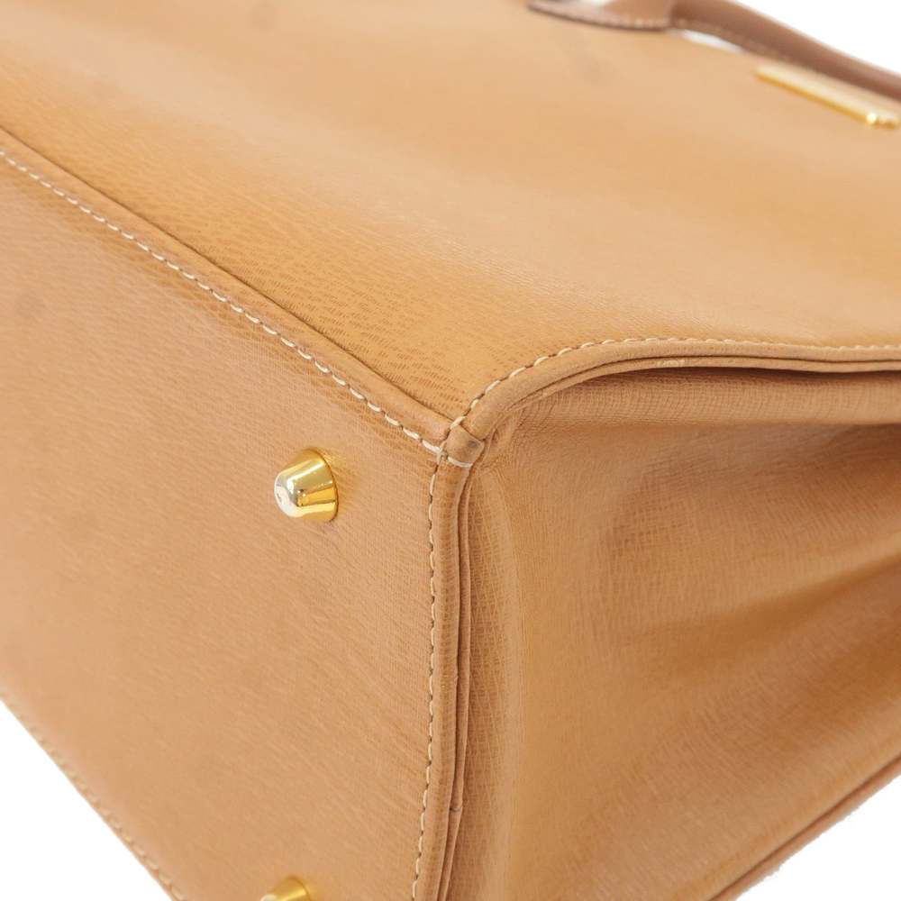 BURBERRY Leather Hand Bag Tote Bag Brown - Picture 7 of 10